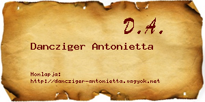 Dancziger Antonietta névjegykártya